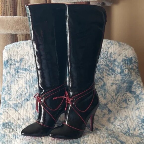 NEW Betsey Johnson VINTAGE KNEE HIGH BOOTS - Picture 1 of 15